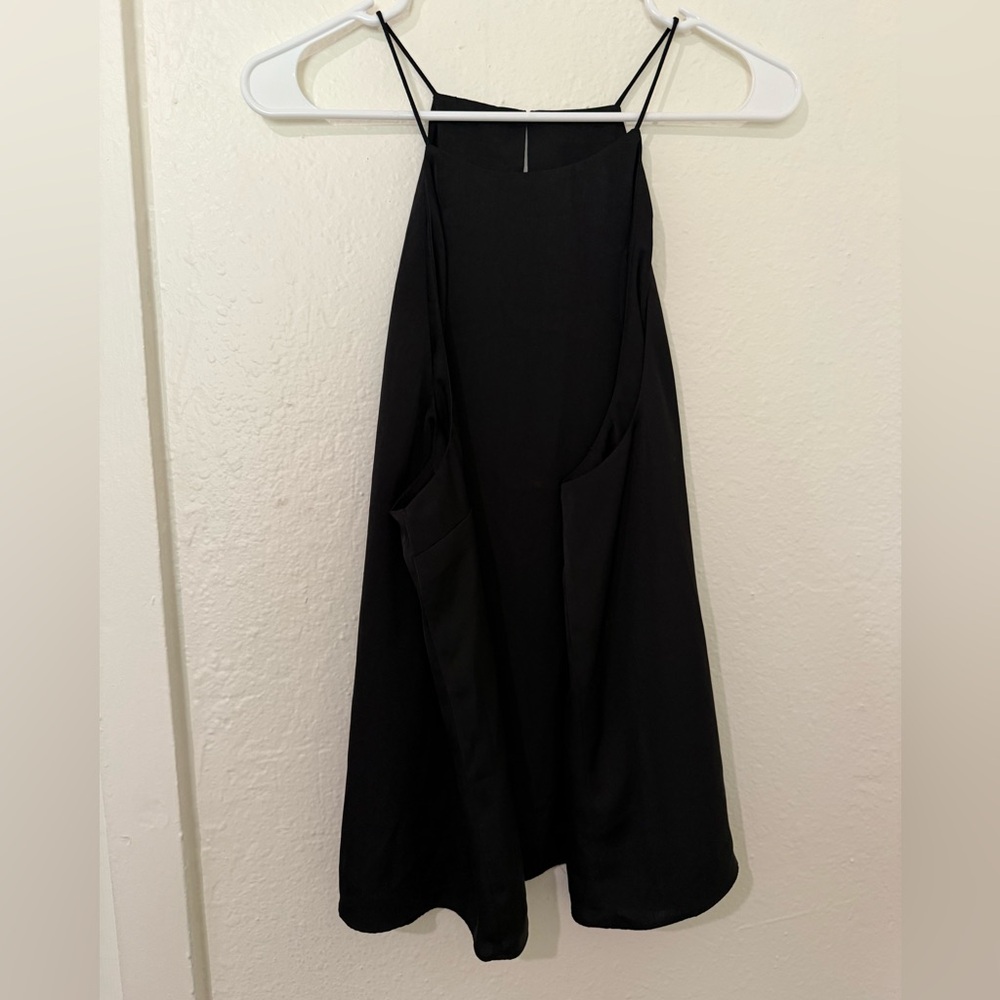 Ladies Madison Grey V-neck Sleeveless Color Black Blouse / Top 2XL